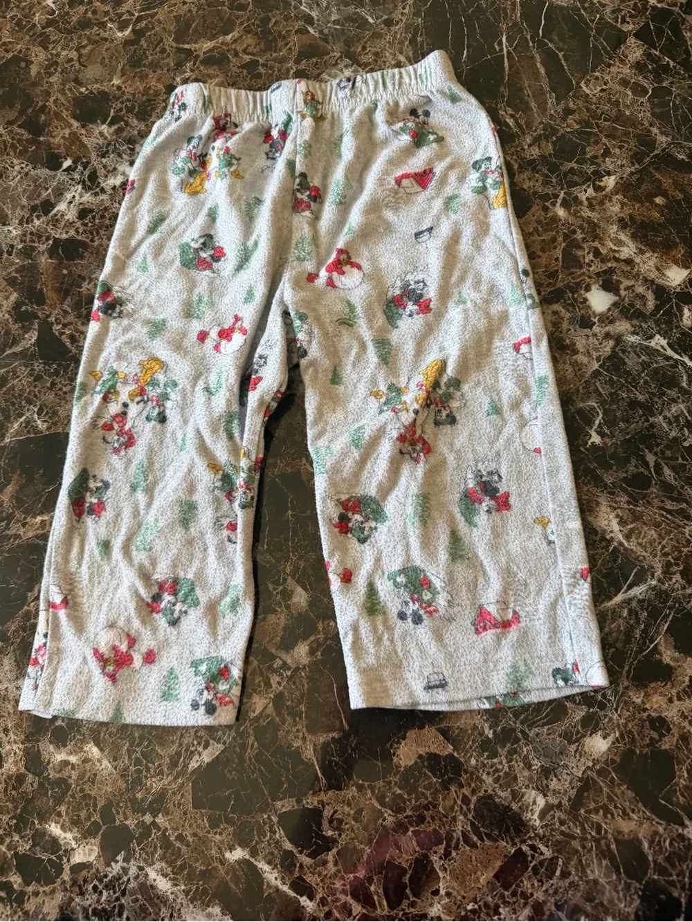 Kids Light Gray Holiday Print Pajama Pants